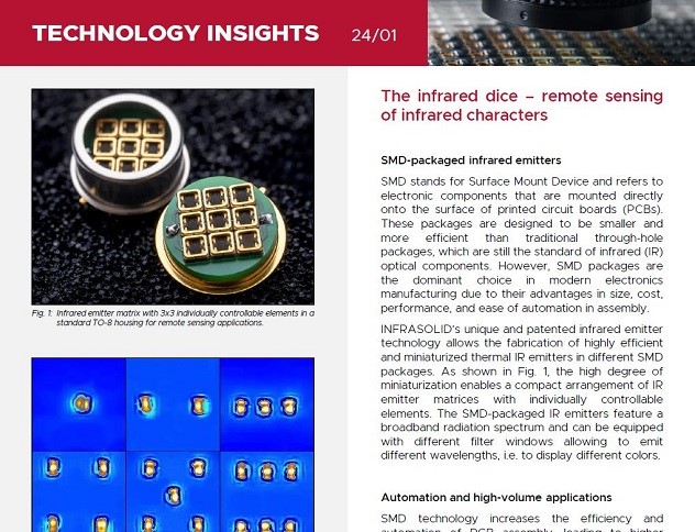 Infrasolid Technology Insights: The Infrared Dice – Remote Sensing of Infrared Characters